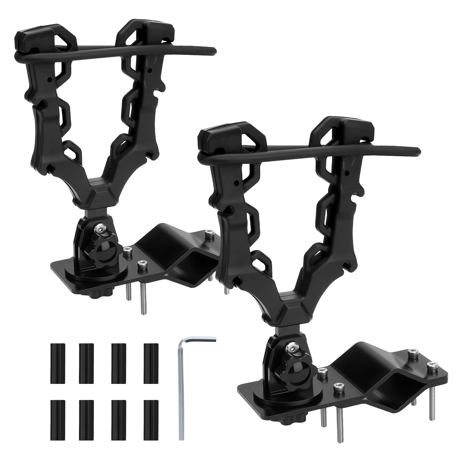 Upgraded Single ATV/UTV Gun Rack, Hunting Tool Holder Mount Compatible with UTV/ATV/Golf Cart/Bicycle, Holding Gun Bow Hunting Tool Shovel Hoe Sickle