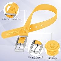 Vista 41 de Wisedog Waterproof Dog Collar: Multiple Adjust 7" to 23.6", Soft Rubber Coated Webbing, Easy to Clean, for Small Medium Large Dogs