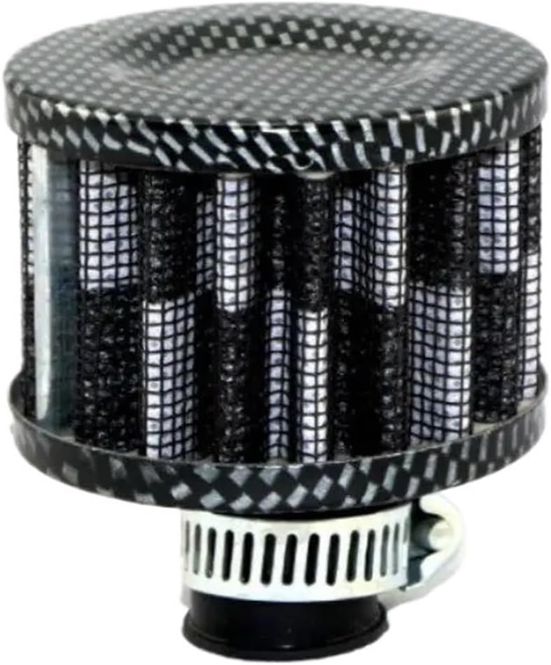 Crankcase Filter Universal 12mm 5pcs Car Styling Air Intake Crankcase Vent Valve Cover Breather Filter Automobiles Filters Replacement Parts Universal(Red)