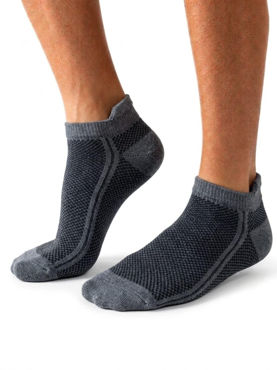 Premium Ankle Socks for Men | Breathable Mesh Knit Sports Socks | Moisture Wicking Anti-Odor Running Socks | Cushioned Athletic Gym Ankle Socks-image-28