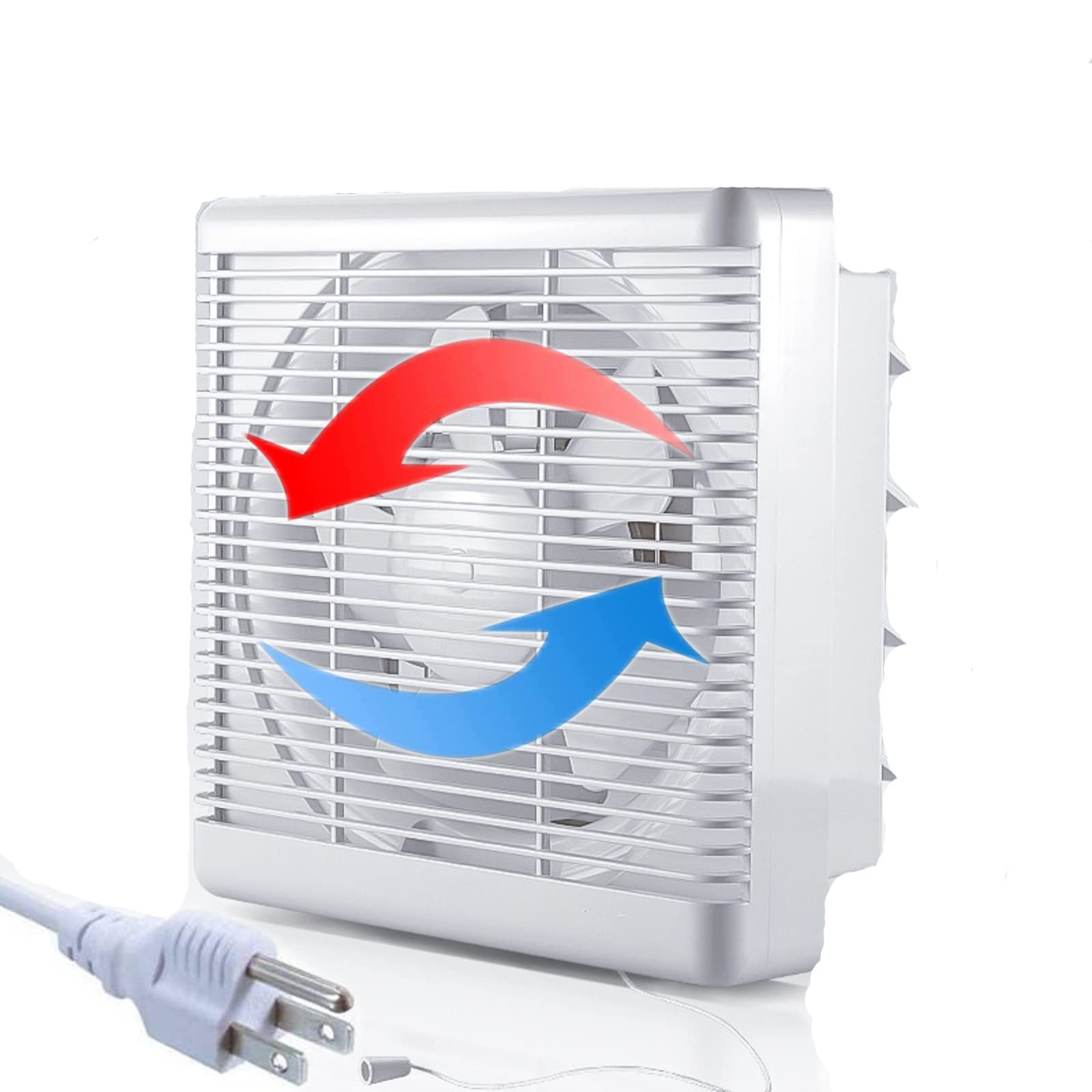 HUGOOME Window Reversible Exhaust Fan Shutter Box