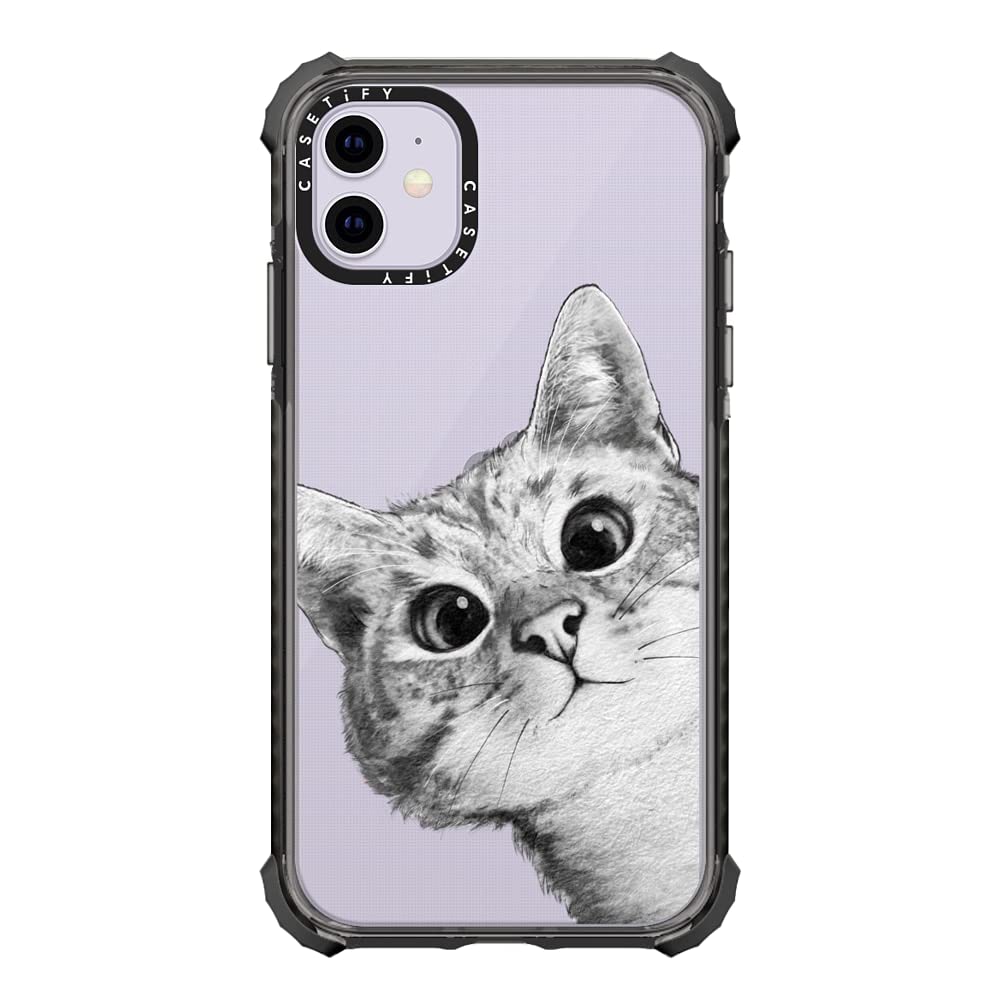 CASETiFY 猫イラスト リング付きiPhoneケース