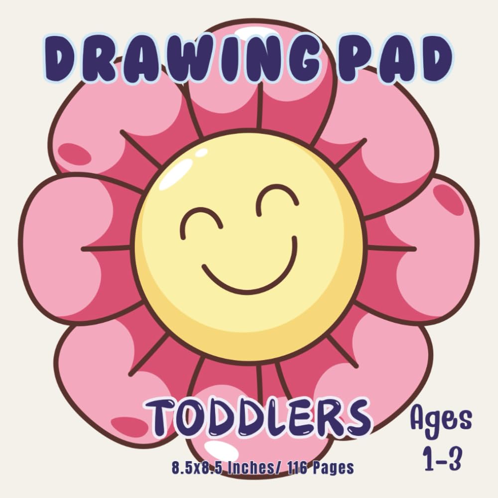 Drawing Pad for Toddler: This fun and simple drawing pad is designed especially for toddlers ages 1–3. Each page offers a blank space for free ... in the corners for extra coloring fun.