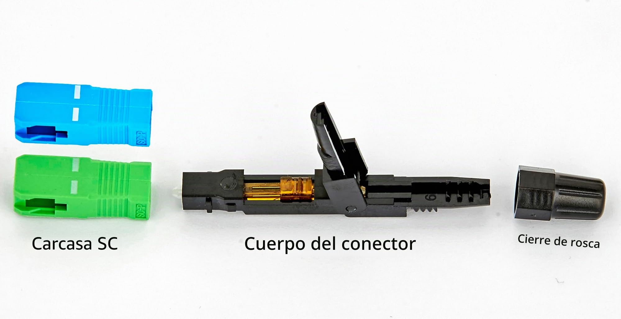Conectores de fibra óptica SC APC tipo Flip, conector frío rápido para red CATV, 10 unidades