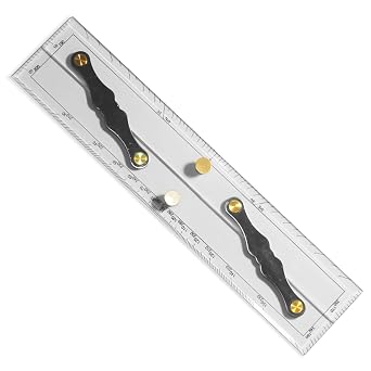 12 in Navigation Plotting Tool with Clear Markings, Precision Marine Chart Divider, Parallel Ruler for Boating, Sailing, Quality Plastic, Nautical Map Measuring Ruler
