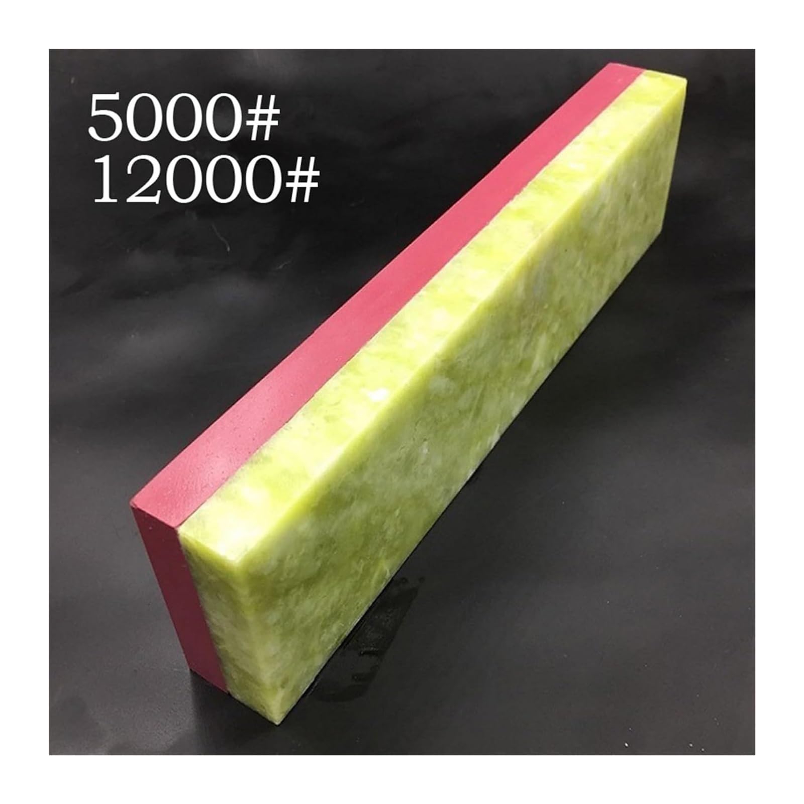 Kamień do ostrzenia noży kuchennych, Ostrzałka do noży dwustronna osełka o gradacji 5000/12000, wielokolorowa, 100x25x10 mm