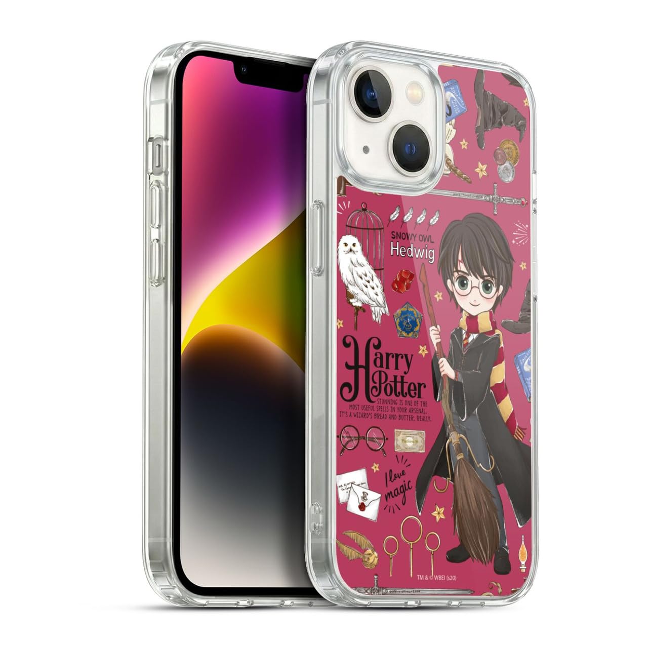 Head Case Designs Licenciado Oficialmente Harry Potter Patrón Luna Reliquias de la Muerte XXXVII Caso Funda de Gel Suave Compatible con Apple iPhone 12 / iPhone 12 Pro — view 228