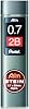Pentel Mechanical Pencil Type, 40 Pieces, 0.7 mm, 2B