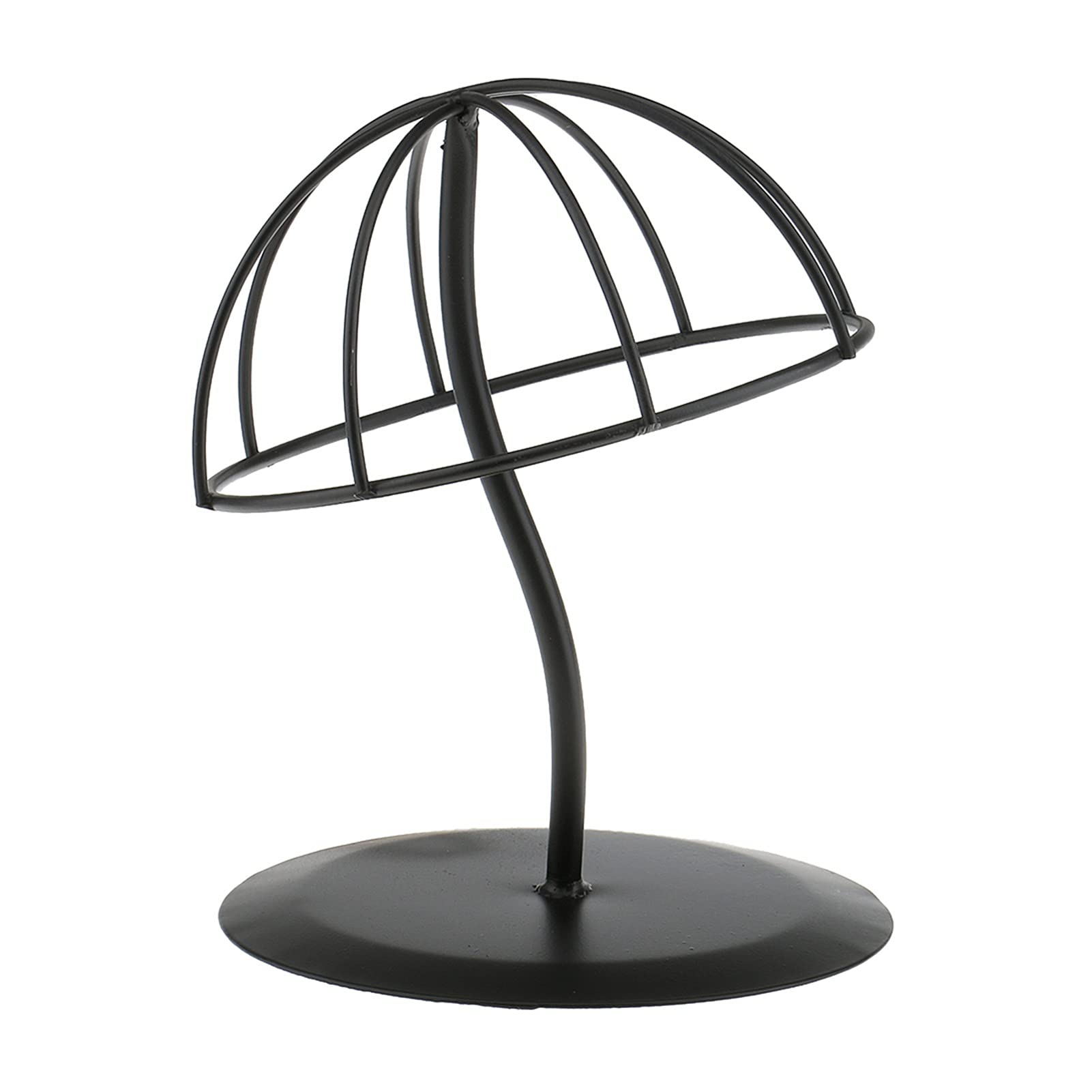 Schwarze Perücke Hair Iron Display Stand-Mannequin-Kopf-Hut-Haarhalter for Shop-Perücke Stand-Hut-Display-Perücke-Kopf-Halter(Small)