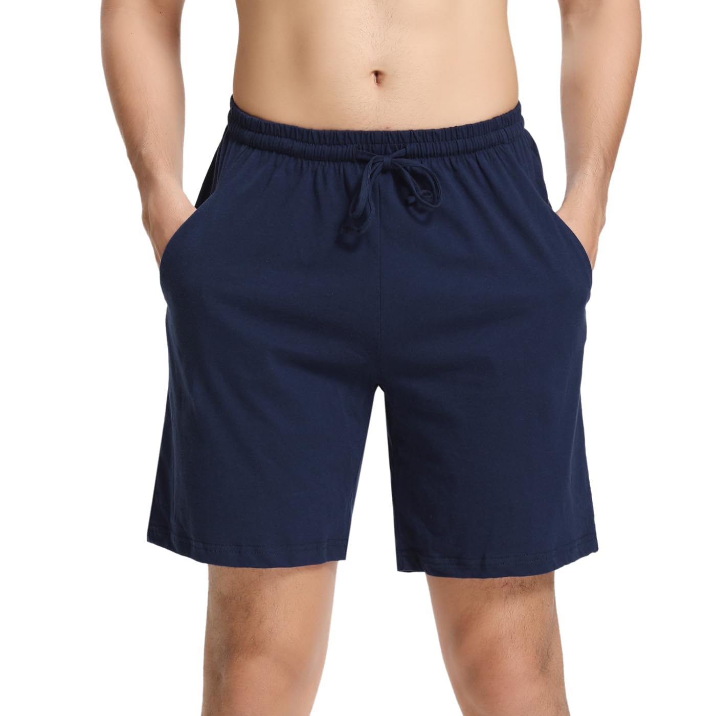 Aseniza Herren Schlafanzughose Kurz Baumwolle Bermuda Schlafshorts | Pyjamahose Shorty Sommer Sleephose Freizeithose für Männer