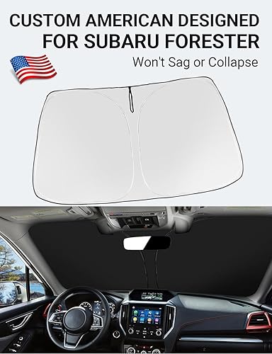 Vista 1016 de Proadsy Parasol para parabrisas para BMW X1 F48 2016-2022 de 4 capas plegable, protector de parasol frontal que bloquea los rayos UV y mantiene