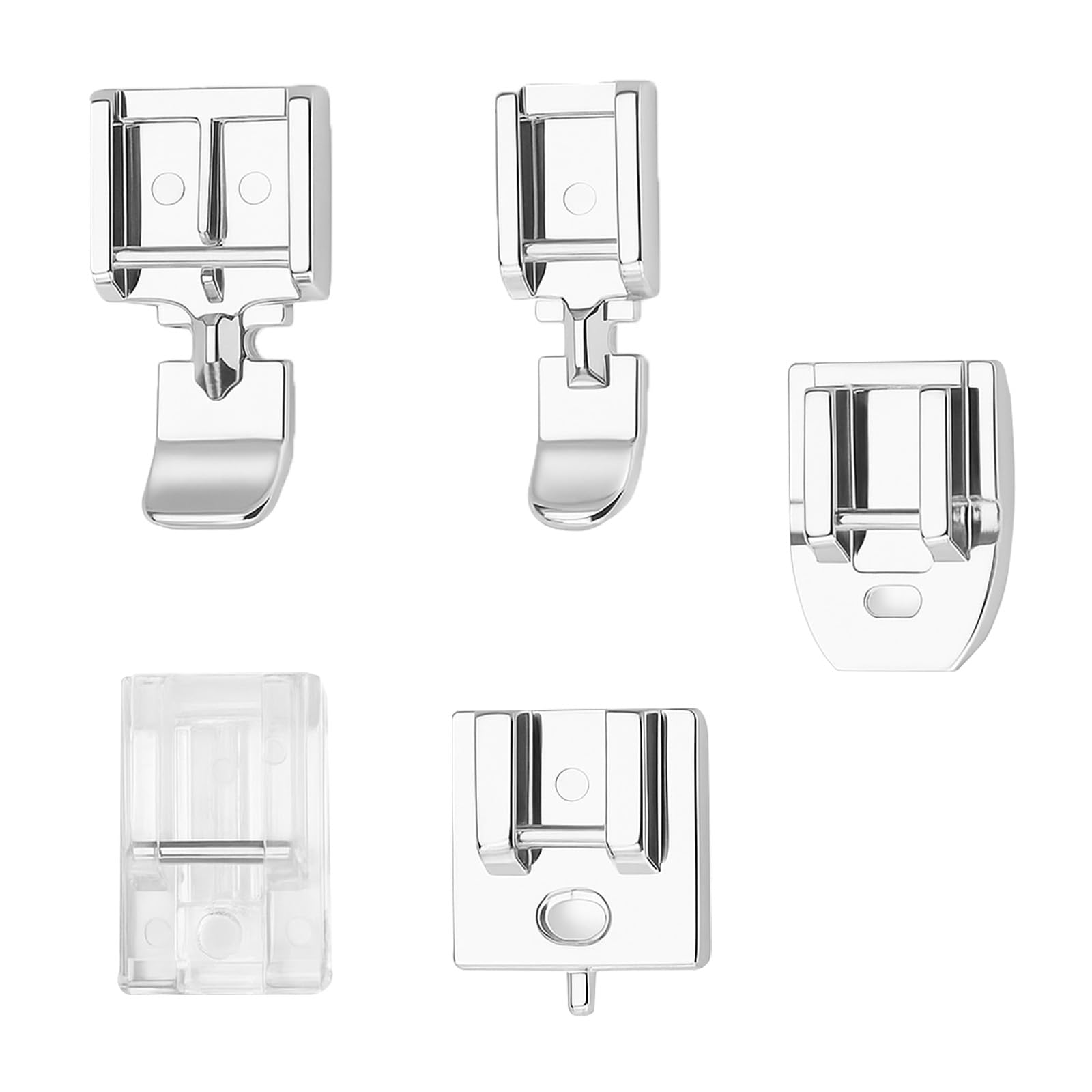 FUG Zipper Foot for Sewing Machine, Multifunction Presser Feet Compatible with Most Low Shank Sewing Machines
