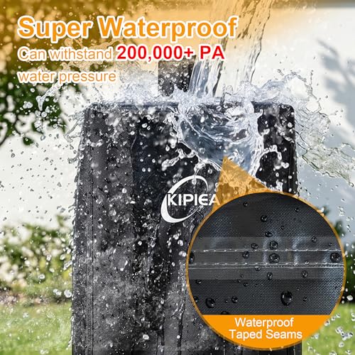 Image of Kipiea 600D Vertical Smoker Cover for Pit Boss 3 /4 / 5 /7 Series, Waterproof Pellet Grill Cover, 73550, UV Resistant, No Tear, No Fading