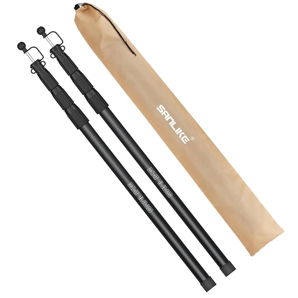 【在庫処分】サンライク（SANLIKE） タープポール キャノピーポール アルミ Amazon | サンライク（SANLIKE） タープポール 2本セット アルミ