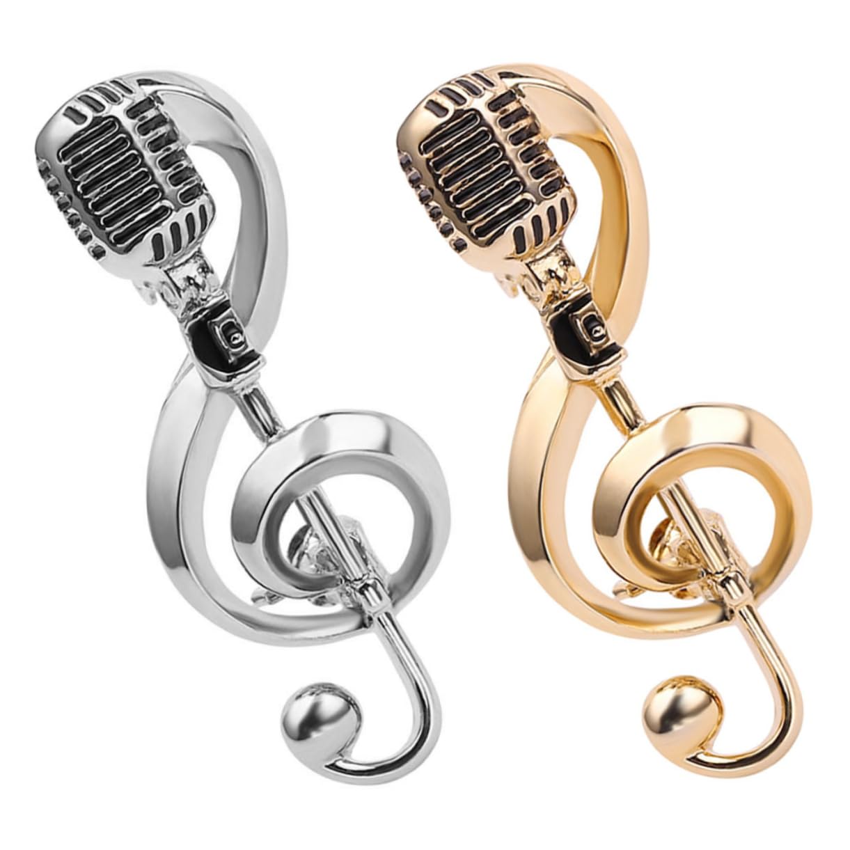 Adesivi per Piastre in Acciaio Microfono Donne Accessori Classici Accessori per la Fascia Europea e Americana Fascifica della retrò DECARE Musica A ZINCI