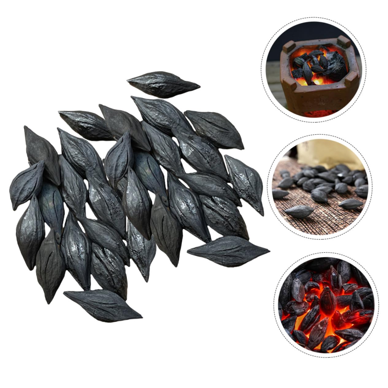 BESTonZON Carbone per Fornelli da Cucina e Stufa a Carbone da Esterno 500g Domestico Portatile per Grigliare Riscaldamento e Campeggio All'aperto Accendifuoco Resistente per Barbecue