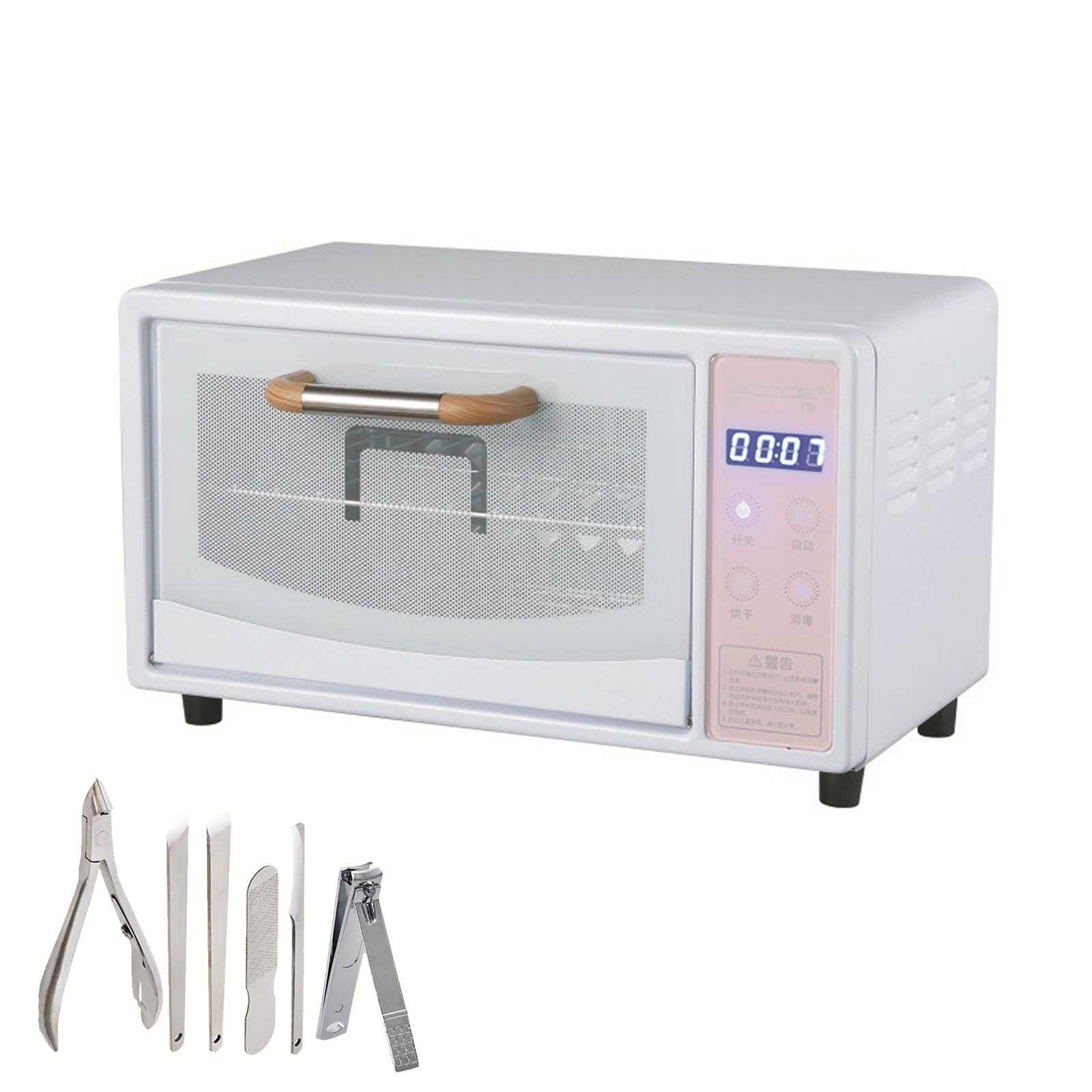 Sterilizzatore UV, sterilizzatore unghie, grande capacità 10/24 l, 75°C Aria Calda a Temperatura Costante, per salone di bellezza, parrucchiere, temperatura massima 250°(10L/Rosa)