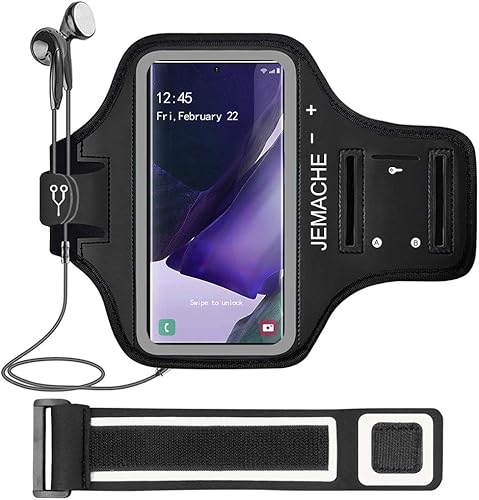 JEMACHE - Brazalete para Galaxy Note 20, 20 Ultra, resistente al agua, para entrenamiento de gimnasio y correr, para Samsung Galaxy Note 2020 Ultra
