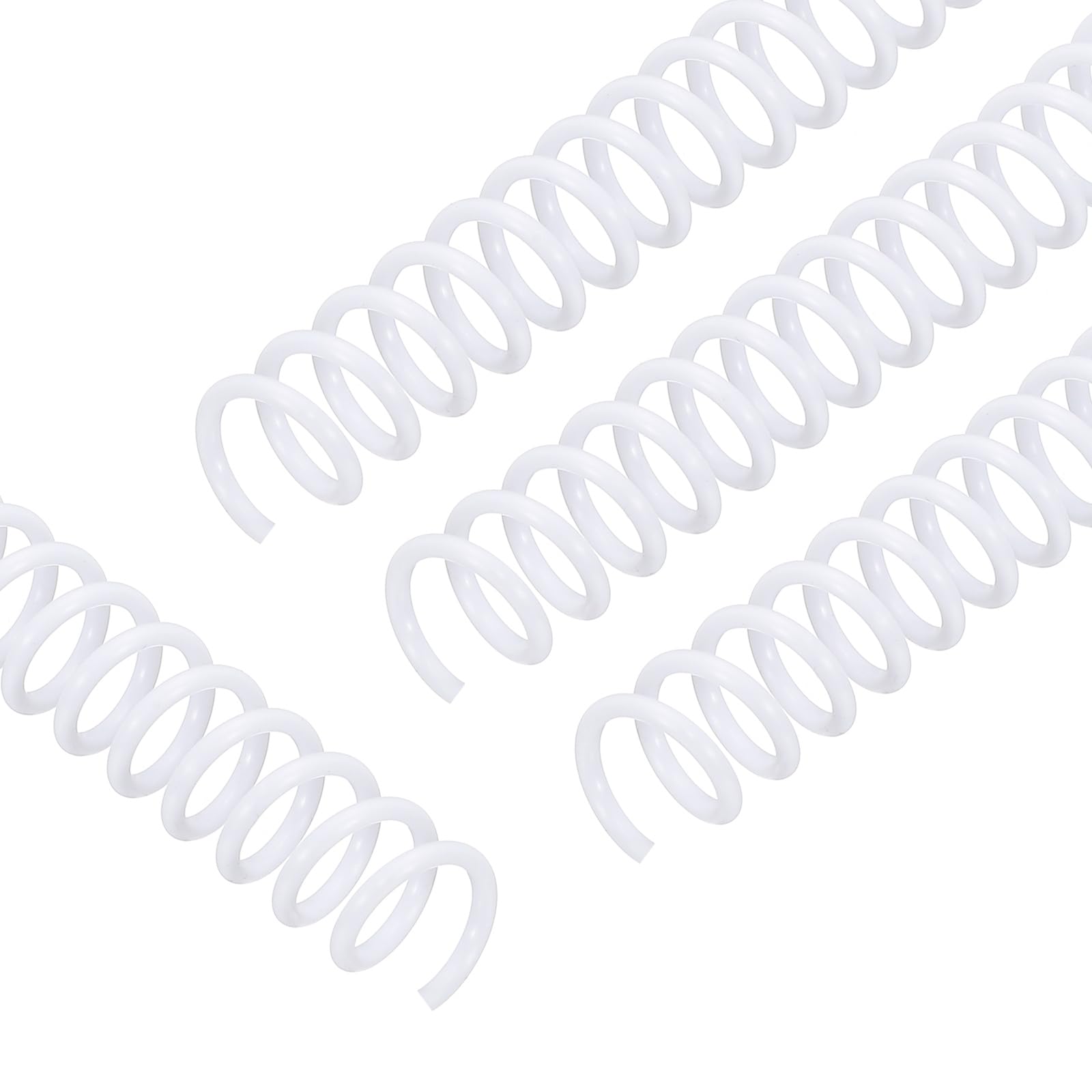 PATIKIL 20 Pack Plastic Spiral Binding Coils, 11mm(7/16") Binding Coils 60 Sheet Capacity Spiral Binder Rings 4:1 Pitch for Office Classroom, White