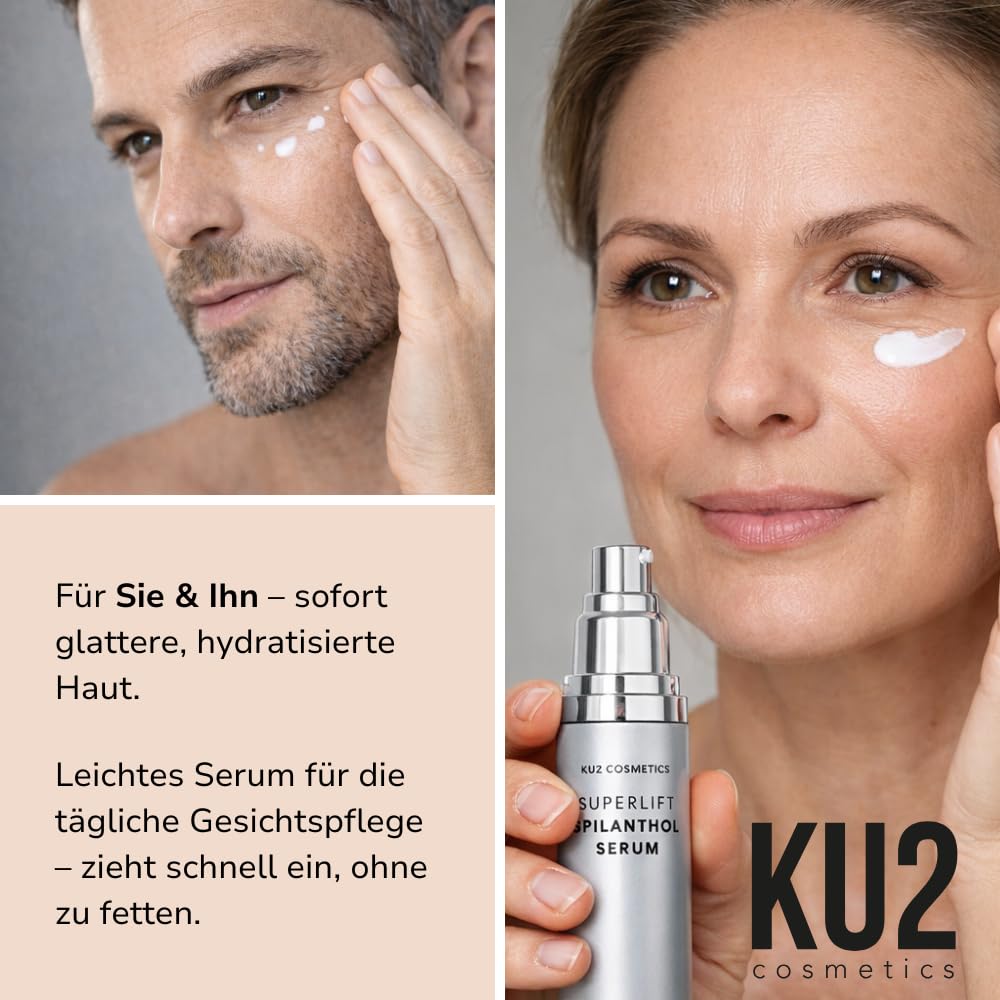 KU2 Cosmetics Superlift Spilanthol Siero 30 ml | Siero idratante anti invecchiamento, con peptidi, multi acido ialuronico, siero viso