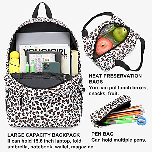 Teen Girls Backpack School Book Bag Set With Lunch Box And Pencil Case For Ladies And Women Pink #TOP4