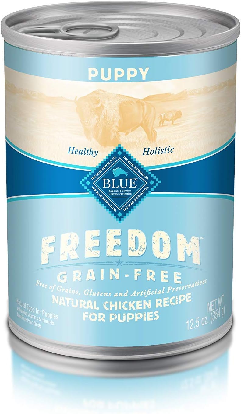 Freedom Grain Free Natural Puppy Wet Dog Food, Chicken 12.5oz cans (Pack of 12)