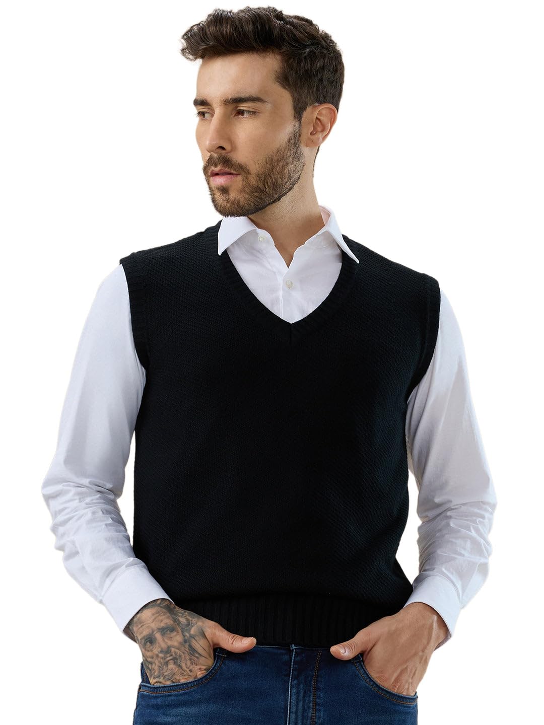 status quo Structured V-Neck Sleeveless Sweater-picture-43
