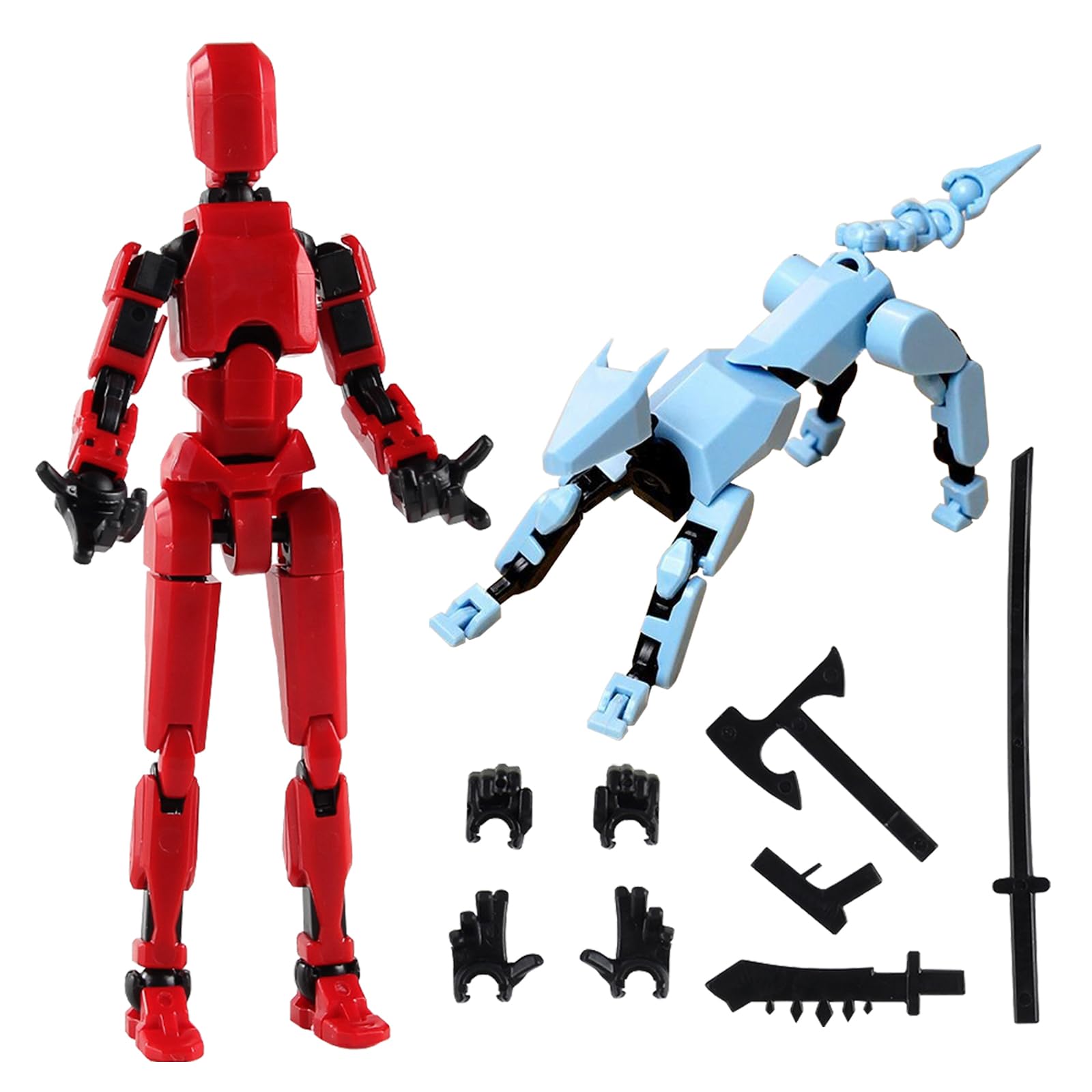 2pcs T13 Action Figure Robot Activity Model Dog with Articulars Multi-Jointed Movable Robot 3D Printed Mannequin Dummy 13 Animal 3D Printed DIY Model t13 desktop decoration Desktop Gifts (A) — image 1