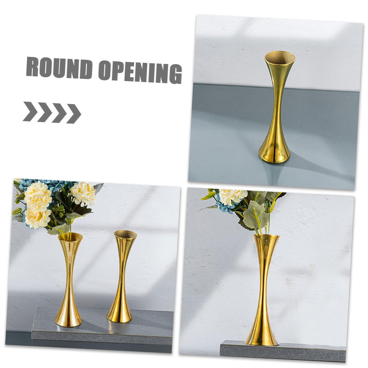 TOYANDONA Centrotavola in Metallo Vaso per Matrimonio Decorazioni per Tavoli Stile Moderno Multiuso per Eventi e Interni