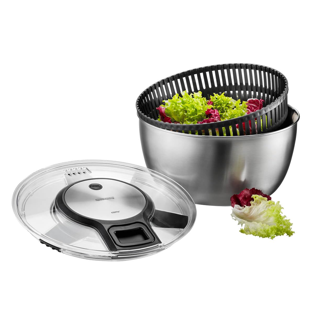 Gefu Silver Gf28160 Salad Spinner, Plastic,