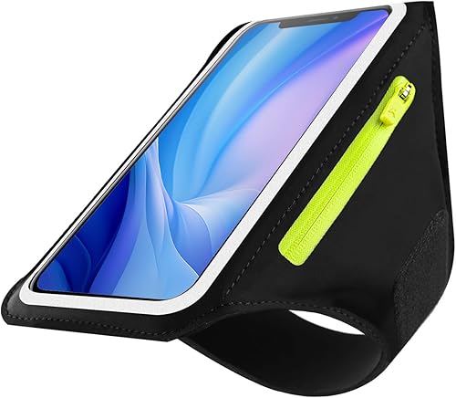 Miniatura 2 de Brazalete para teléfono para correr, soporte para teléfono deportivo con correa ajustable para el brazo, pantalla táctil, bolsillo con cremallera,