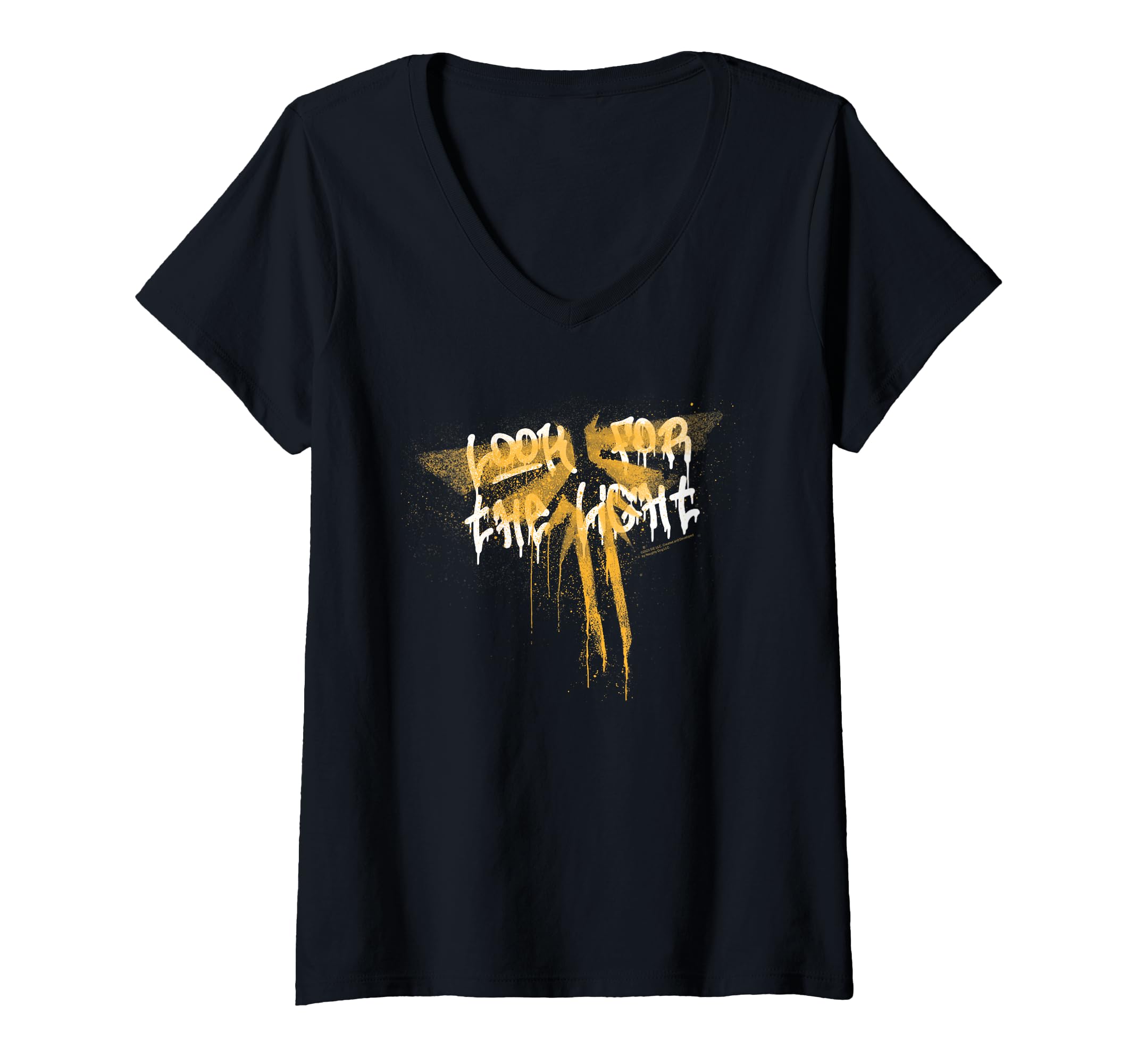 Womens The Last of Us Look for the Light Graffiti Video Game V-Neck T-Shirt