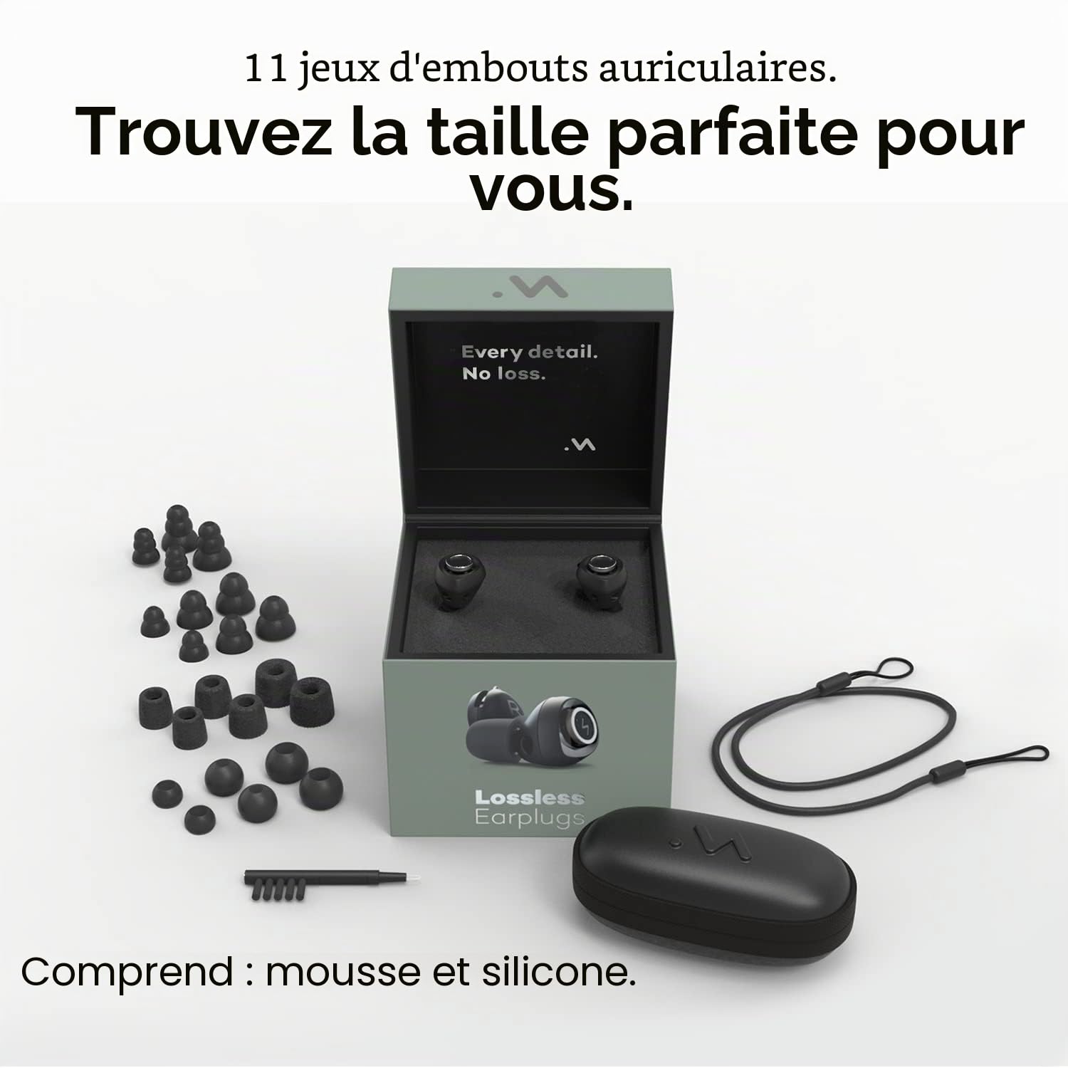 Minuendo Bouchons d'oreilles acoustiques haute fidélité | Protection auditive pour musiciens | Atténuation dB réglable | Fabriqué en Norvège | Design primé | Convient pour les concerts, les concerts,