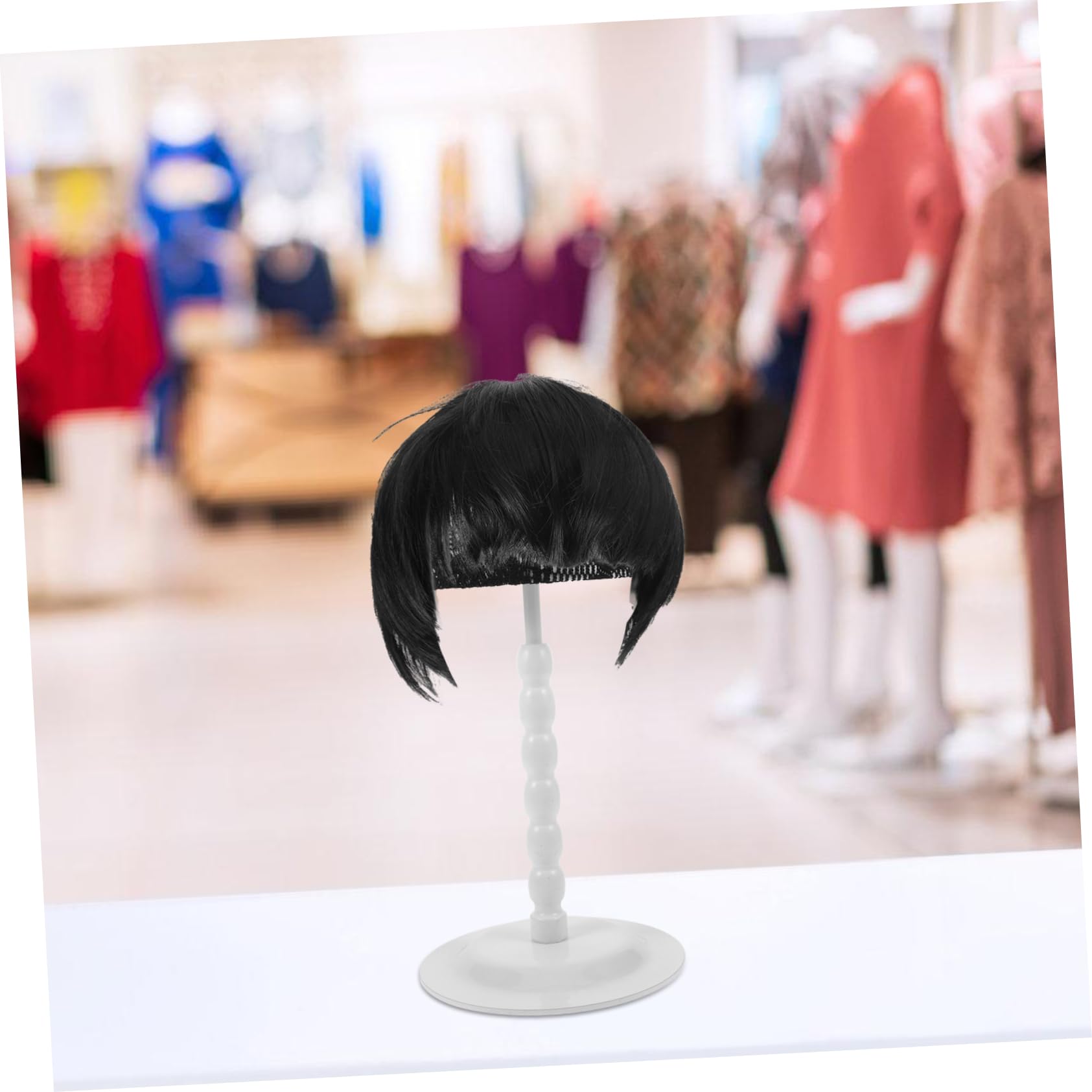PACKOVE Soporte para Pelucas de Hierro Negro Red de Encaje Portátil