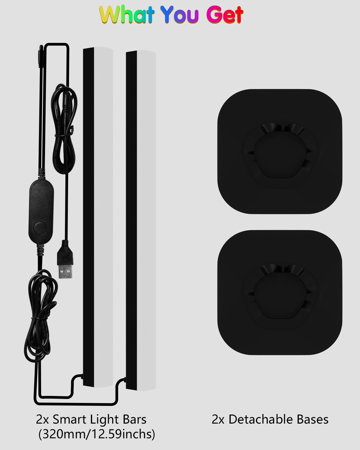 32CM Listwy Światła LED, Oświetlenie do Gier z Synchronizacją Muzyki, Oświetlenie Ambientowe, Podświetlenie TV do Komputera, Gier, Dekoracji Pomieszczeń USB 5V