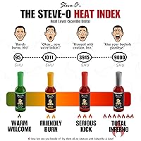 Vista 2 de Steve-O's Salsa Bangin' Buffalo Salsa cremosa y picante roja para alas, barbacoa, verduras, hamburguesas y huevos 5 fl oz