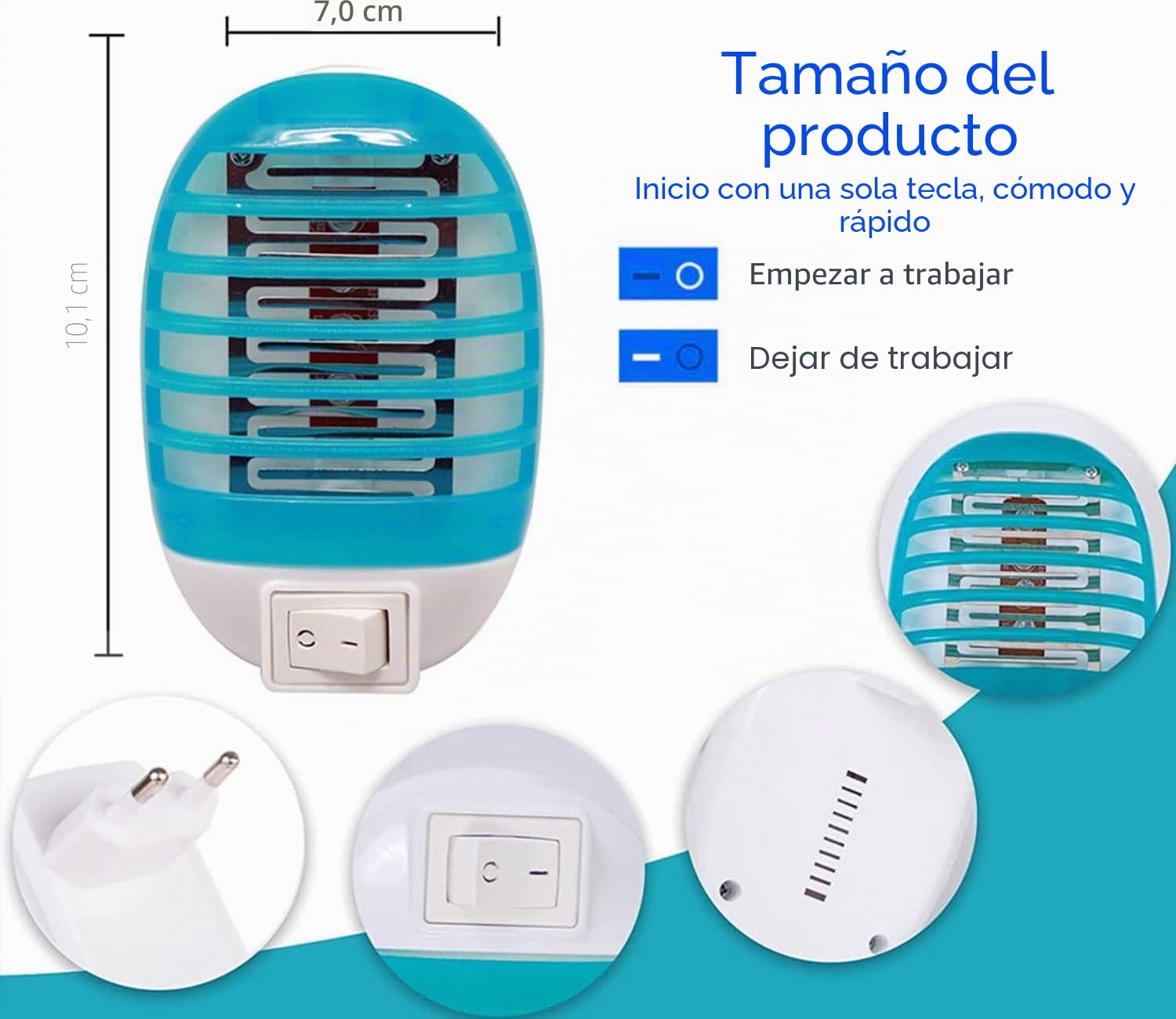 Profesional Lámpara Anti Mosquitos,4pack Mata Moscas y Mosquitos Eléctrico, Lámpara Antimosquitos para Interior, Mata Moscas Electrónico, Ilumina y Mata Insectos Voladores,100% eficaz