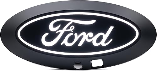 Putco Luminix - Emblema LED blanco con cámara y arnés de conexión rápida, compatible con Ford F150 21-22 con faros halógenos