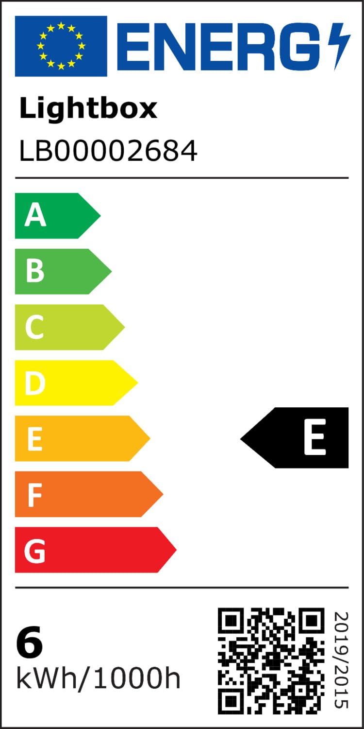 Lightbox LED Tischlampe - minimalistische Tischleuchte aus Aluminium - warmweißes Licht 3000 K - moderne Nachttischlampe mit Kabelschalter - inkl. LED