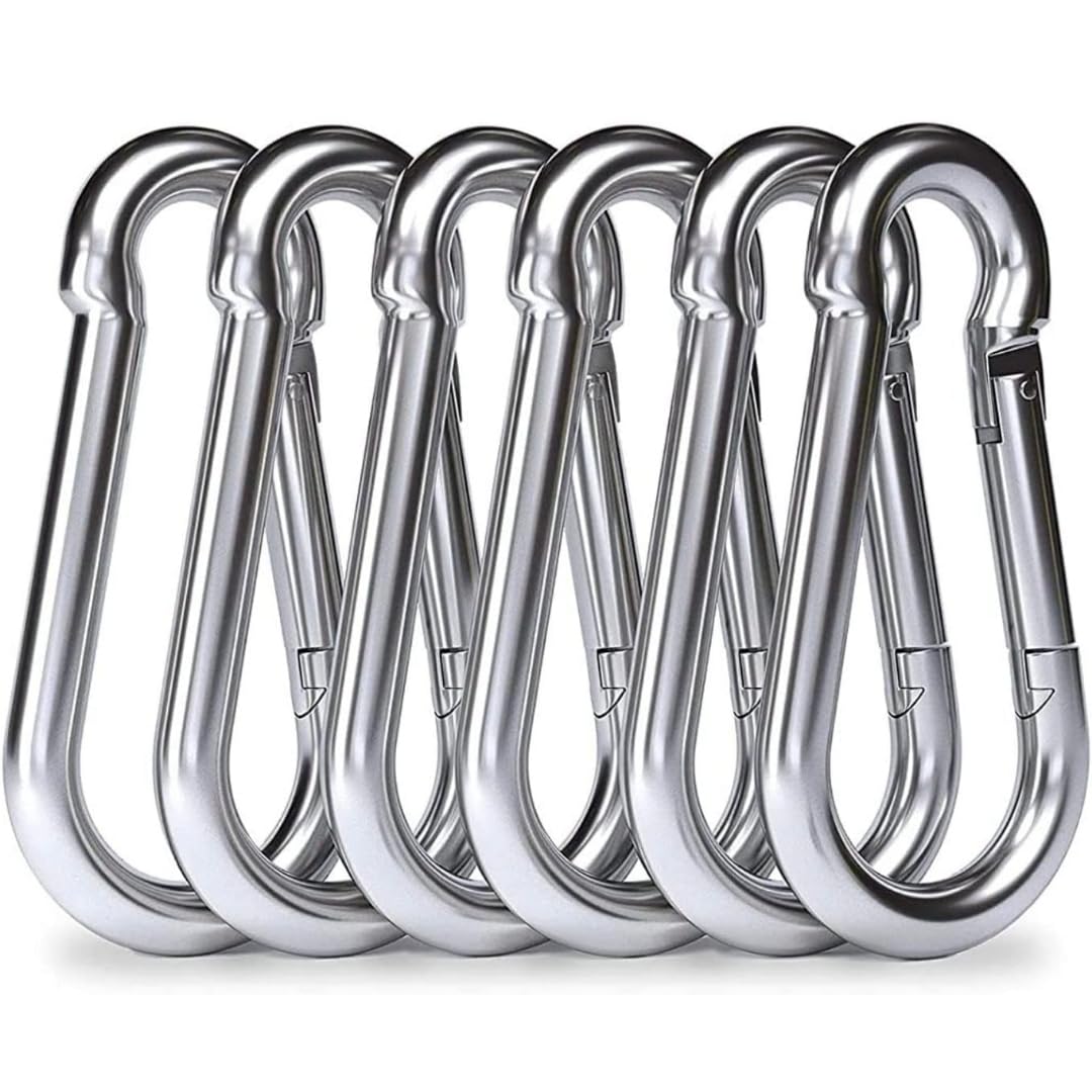 HT XPLORIX™ Stainless Steel Snap Hooks for Gym Machines (4 Hooks Pack)-image-36