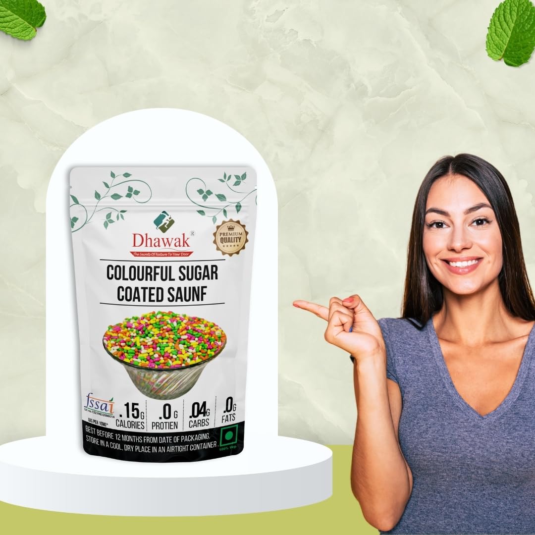 Dhawak Colourful Sugar Coated SAUNF|Colourful Fennel Seed - 900 GMS. Mouth FRESHNER - Image 7 thumbnail