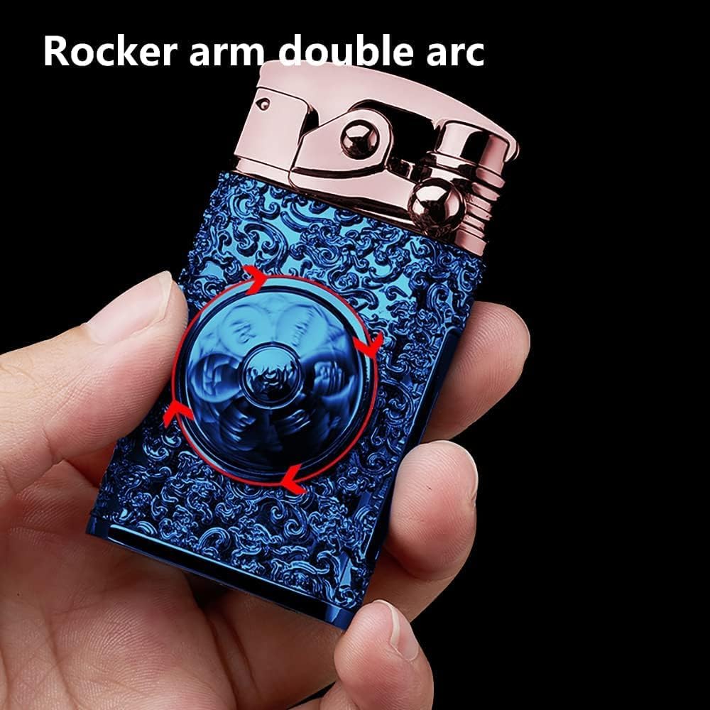 GADATOP Briquet électrique à arc plasma sans flamme rechargeable USB-C (bleu)