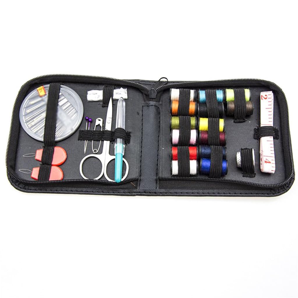 Kit de Costura para Viaje y hogar, Juego de Herramientas de Costura, Caja de Costura portátil