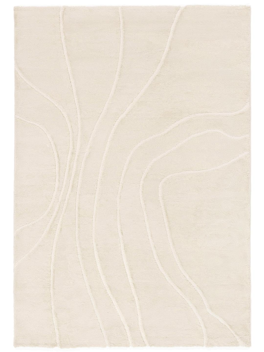 RugVista Bahia, Alfombra Moderna, Pelo Corto, 200 x 300 cm, Rectangular, Calidad cert. Oeko-Tex Standard 100, Polipropileno, Pasillo, Dormitorio, Cocina, Salón, Comedor, Despacho, Crema