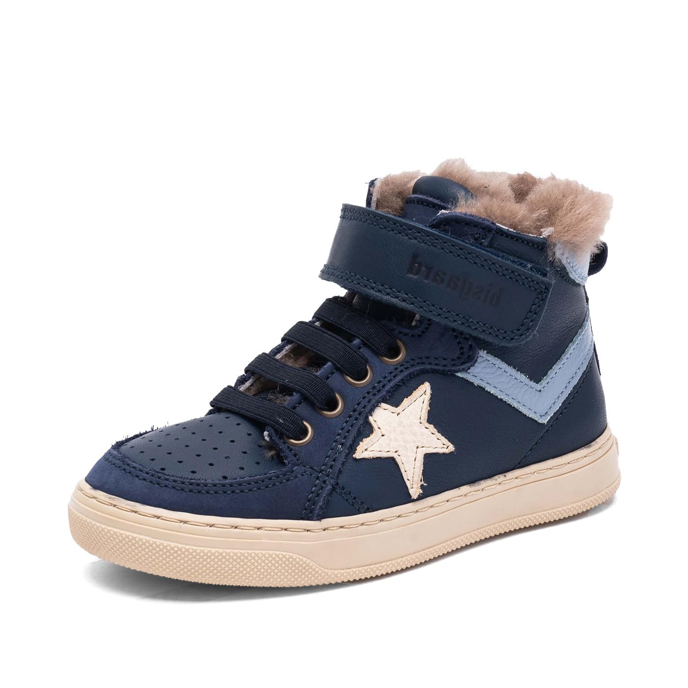 Bisgaard Isak Lamb Basket Mixte Enfant en cuir souple de qualité