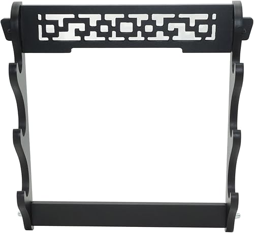 Miniatura 3 de Eforlife Soporte de pared para espada samurái japonesa, soporte de exhibición para Katana japonesa Wakizashi Tanto 3 capas