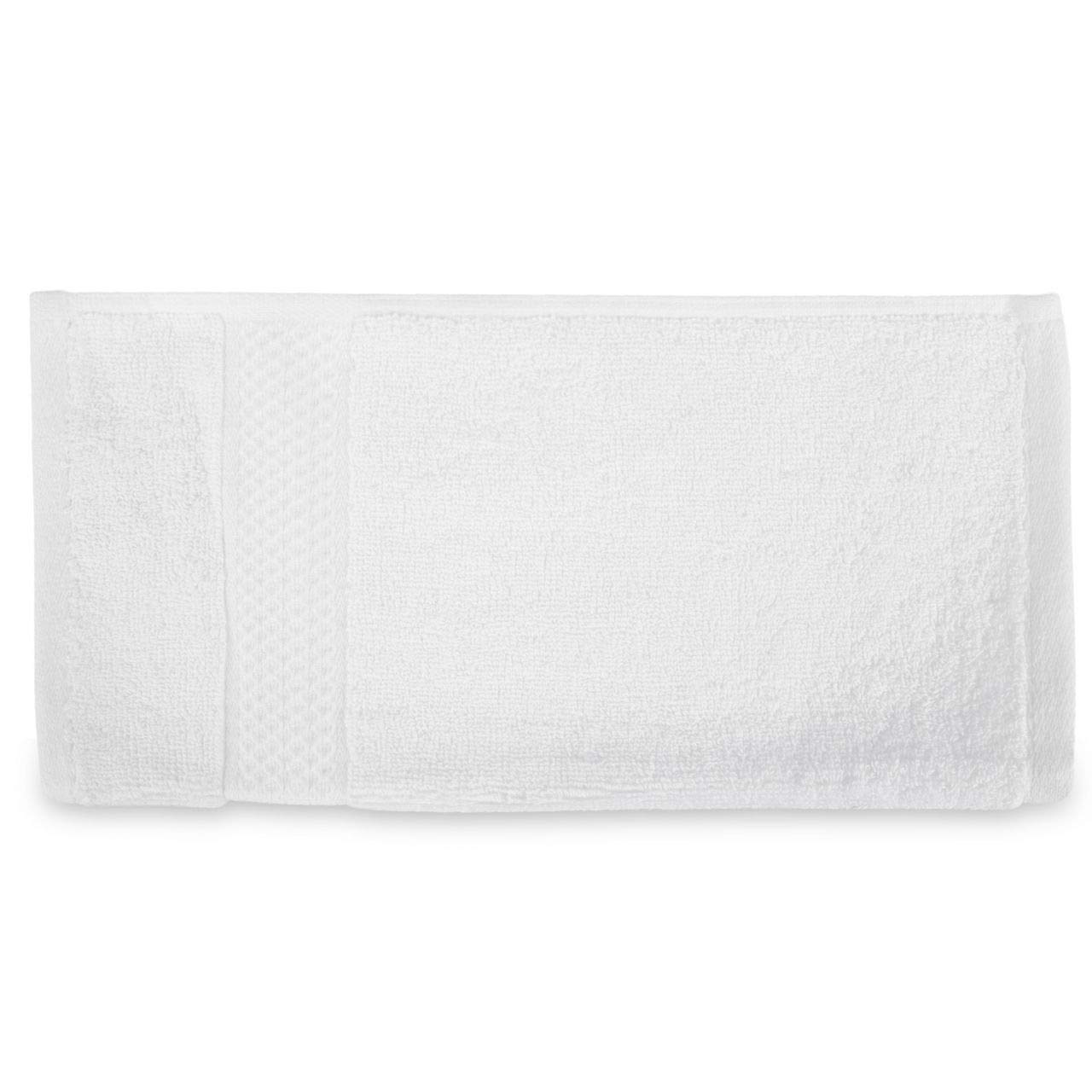 Divine Overseas Ring-Spun Double Ply GSM 600 Cotton Yarn, Soft, Extra Absorbent Durable, Quick-Dry Face Towels (6 Piece Set, White) 3
