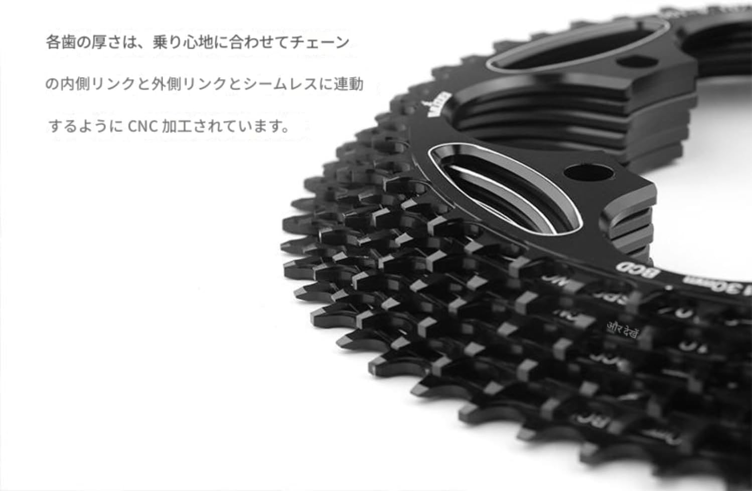 AZIEBAY 折りたたみ式ロードバイク用BCDクランクセット 正歯と負歯、シングルチェーン