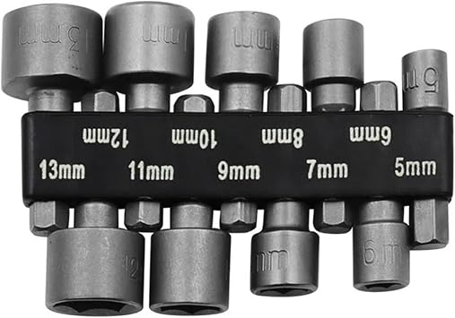 9pcs/14pcs/set 5mm-13mm Hex Sockets Sleeve Nozzles Nut Driver Set Screwdriver Set Bits Sets Tools Socket Wrenches9pcs
