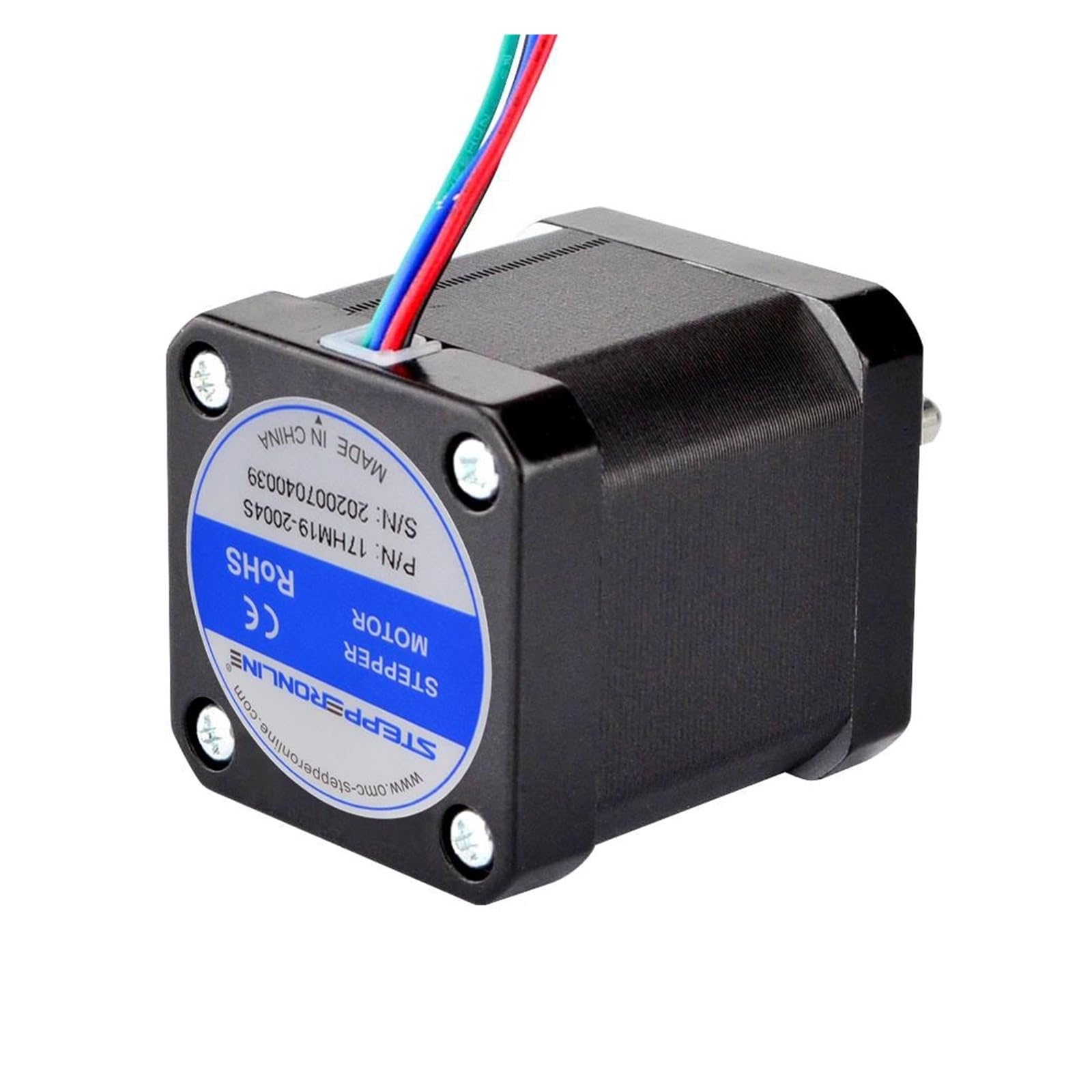 motor paso a paso Motor paso a paso Nema 17 de 0,9 grados, 2 A, 42 x 48 mm, 46 Ncm/65 oz.in, 4 cables, motor paso a paso Nema17 42 for impresora 3D de bricolaje, robot CNC
